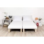 Pack sommiers 2 x 70 x 190 cm (140 x 190 cm ) avec pieds fabrication franaise