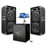 Pack sono dj ibiza sound 2800w - caisson amplifi� sub15a 800w + 2 enceintes 1000w pmpo star210