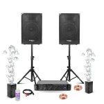 Pack sono dj ibiza ampli 2x240w amp300 - mkii - 2 enceintes passives disco10b 400w - pied support - 2 ...