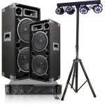 Pack sono enceintes ibiza star210 2x1000w - ampli 2x800w amp1000 - mkii - portique projecteurs par boost ...