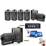 Pack sono hifi 8 enceintes + 1 ampli usb bluetooth magasin institue de beaut onglerie cabinet coiffure ...