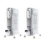 Pack supra 2x radiateurs à bain dhuile 2000w thermostat mécanique Pack supra 2x radiateurs à bain dhuile 2000w thermostat mécanique