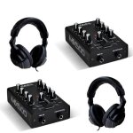 Pack tables de mixage dj - ibiza sound - mix500 - 2 canaux (3 entr�es) - 2x mixeurs + 2 casques