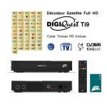 Décodeur satellite full hd - digiquest - ti9 - carte tivùsat hd - activation incluse - programmes gratuits ... Décodeur satellite full hd - digiquest - ti9 - carte tivùsat hd - activation incluse - programmes gratuits ...