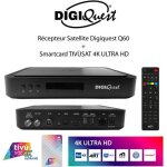 Rcepteur satellite - digiquest - q60 - 4k ultra hd - hdmi - usb 2. 0 / 3. 0 - smartcard tivsat