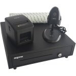 Pack tpv - approx - tiroir + imprimante + lecteur codes barres - 8 rouleaux 80x60 - noir