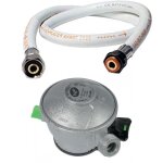 Pack tuyau gaz souple 1. 50 m + dtendeur propane  clipser quick - on valve 27mm butagaz
