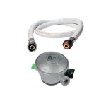 Tuyau gaz souple 2 mtres + dtendeur propane quick - on valve 27mm pack flexible gaz pour barbecue plancha ...