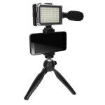 Pack vlog - puluz - trépied pliable - micro avec bonnette - projecteur led intensité réglable Pack vlog - puluz - trépied pliable - micro avec bonnette - projecteur led intensité réglable