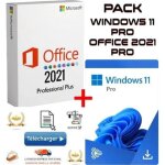Pack logiciel - microsoft - windows 11 pro + office 2021 - 1 licence - tlchargement rapide - franais ...