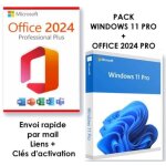 Clé usb 8go - windows 11 pro + office 2024 pro - clé dactivation + téléchargement Clé usb 8go - windows 11 pro + office 2024 pro - clé dactivation + téléchargement