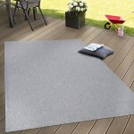Paco home int�rieur & ext�rieur tissage � plat tapis terrasses tapis look naturel en gris 240x340 cm