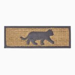 Paillasson coco et caoutchouc motif chat 75 x 25 cm