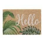 Relaxdays paillasson coco inscription hello rsistant aux intempries 40x60 cm intrieur et extrieur ...