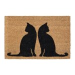 Relaxdays paillasson coco 40 x 60 cm tapis de porte motif chats int�rieur ext�rieur antid�rapant nature ...