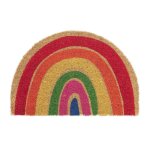 Relaxdays paillasson en fibres de coco demi - lune antidrapant 40 x 60 cm pour intrieur et extrieur ...