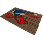 Paillasson en fibre de coco sonic le h�risson - pyramid international - rectangulaire - bleu - 60 cm