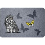 Paillasson flock estampes chat - 40 x 60 cm