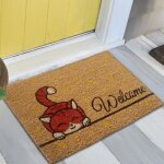 Paillasson - teppich - traum - chat welcome - fibres de coco naturelles - 60 x 90 cm