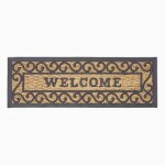 Paillasson ��welcome�� en fibres de coco et caoutchouc 75 x 25 cm