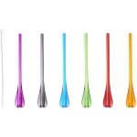 Paille - cuillre rutilisable - lot de 6 assortiment de couleurs