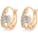 Paire de boucles doreilles plaqué or 18k pour femmes filles(blanc) Paire de boucles doreilles plaqué or 18k pour femmes filles(blanc)