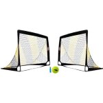 Paire de buts - powershot - pop up 09m x 06m - noir / jaune - lgre - inclut ballon et pompe