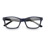 Paire de lunettes plastique recycl� bleu fonc� / noir mat + 15 dpt