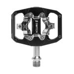 Paire de pédales gravel - switch - plate automatique alu - shimano spd - noir Paire de pédales gravel - switch - plate automatique alu - shimano spd - noir