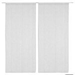Paire de petits voilages en lin blanc 38x90 cm