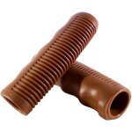 Paire de poignes vlo marron 22. 2 mm 110 mm - progrip - aspect vintage et rtro