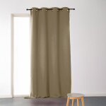 Paire de rideaux 80 % occultant lola beige 140x240 cm