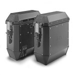 Paire de valises lat�rales - givi - trekker alaska - aluminium - 36l - noir