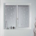 Paire de voilages samba 60x90cm gris & argent