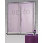 Paire voilages avec strass deco parme 60x130 cm