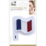 Palette de maquillage - ptit clown - re22387 - tricolore - avec pinceau - france bleu blanc rouge