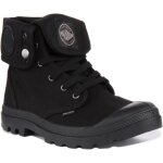 Bottine en toile  lacets pour homme - palladium - baggy - noir - haute - adulte