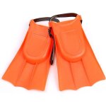 Palmes de natation pour enfants - annefly - lgres et rglables - pvc - orange