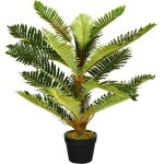 Palmier artificiel h. 085 m arbre artificiel tronc branches lichen feuilles grand ralisme pot inclus ...