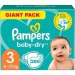 Pampers baby - dry taille 3 286 couches (6 - 10 kg)