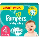 Pampers baby - dry taille 4 262 couches (9 - 14 kg)