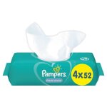 Pampers lingettes bb freshclean - lot de 4 x 52 lingettes - 208 lingettes
