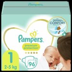 Pampers premium protection new baby taille 1 (nouveau - n) 2 - 5 kg 96 couches - jumbo pack