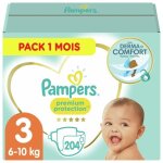 Pampers premium protection taille 3 - 5  9 kg - 204 couches - pack 1 mois