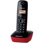 Panasonic kx - tg1611 t�l�phone dect haut - parleur 50 entr�es identification de lappelant noir rouge ...