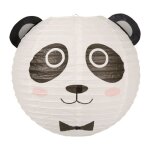 Panda suspension boule japonaise -  35 cm - papier - blanc et noir