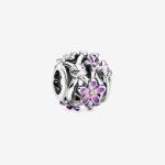 Charm - pandora - marguerite violette ajour� - argent - violet - adulte femme