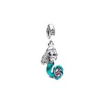 Charm pendant - pandora - ariel disney la petite sirne - argent - multicolore - femme