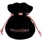 Pandora sac de velours noir pour les charmes