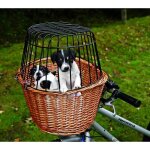Panier avant pour vélo - trixie - 44 × 48 × 33 cm - naturel - pour chien - grille de protection Panier avant pour vélo - trixie - 44 × 48 × 33 cm - naturel - pour chien - grille de protection